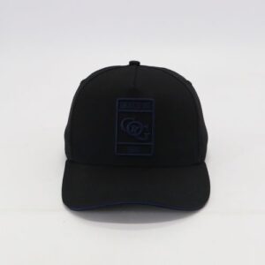 GH02- Black Classic Baseball Cap with Blue GOG Logo